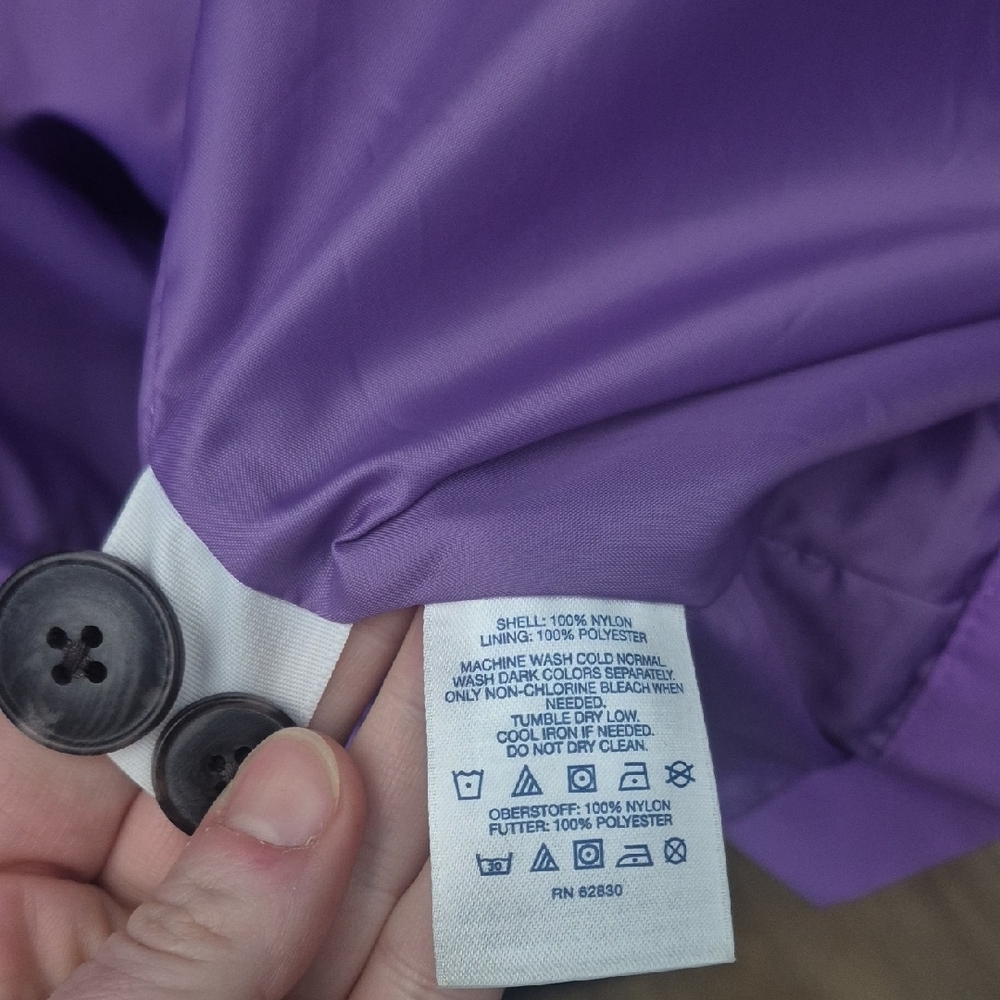 Lands' End Women's Rauncoat in Bold Purple - Picture 5 of 6